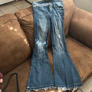 Distressed Flare Jeans